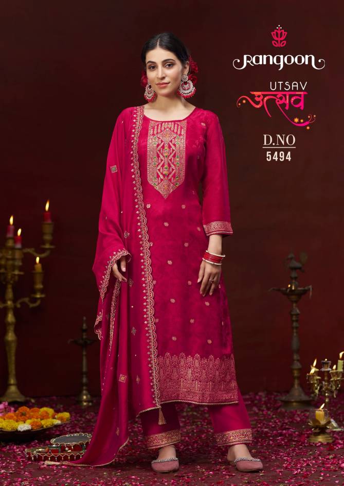 Utsav By Rangoon Khatli Handwork Designer Readymade Suits Wholesale Shop In Surat